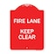 Signmission Designer Series Sign-Fire Lane Keep Clear, Red & White Aluminum Sign, 18" x 24", RW-1824-23983 A-DES-RW-1824-23983 - alternate 1
